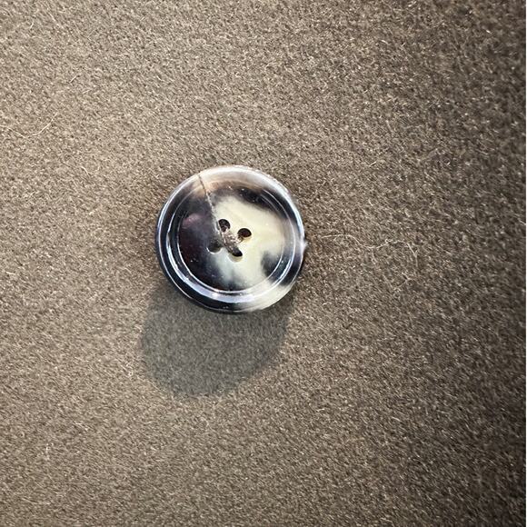 Mango Double Breasted Olive Green Long Wool Coat Small - Picture 6 of 11